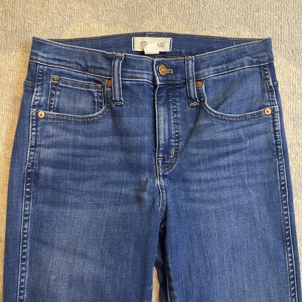 Madewell Mid-Rise Stovepipe Jeans Womens 26 Medium Wash Blue Slim Stretch Denim - Picture 2 of 14